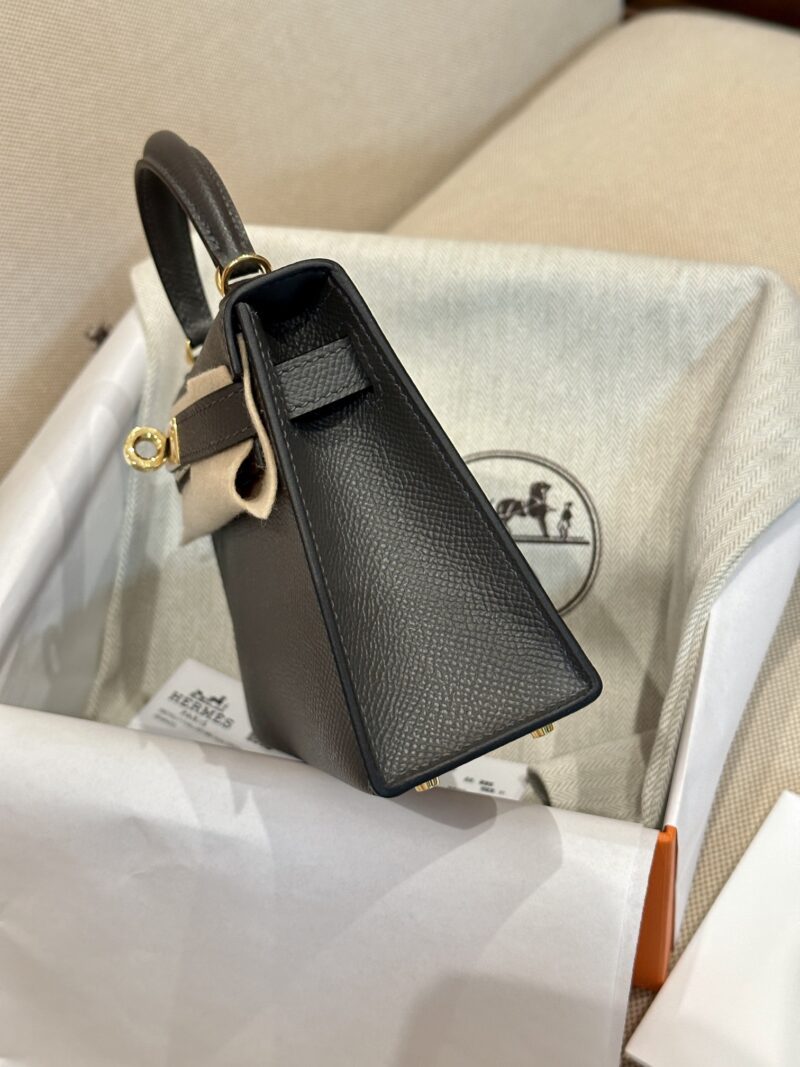Hermès Mini Kelly Epsom Graphite Gold Hardware - Image 5