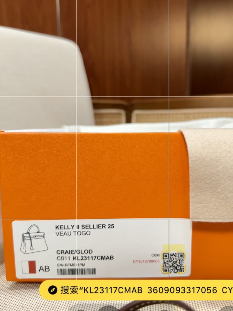 Hermès Kelly 25 Togo Craie, Gold Gold Hardware - Image 18
