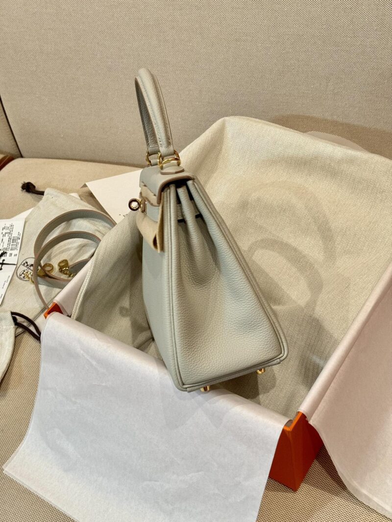 Hermès Kelly 25 Togo Gris Pearl Gold Hardware