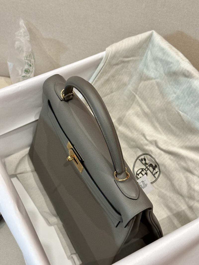 Hermès Kelly 35 Togo Gris Meyer Gold Hardware - Image 3