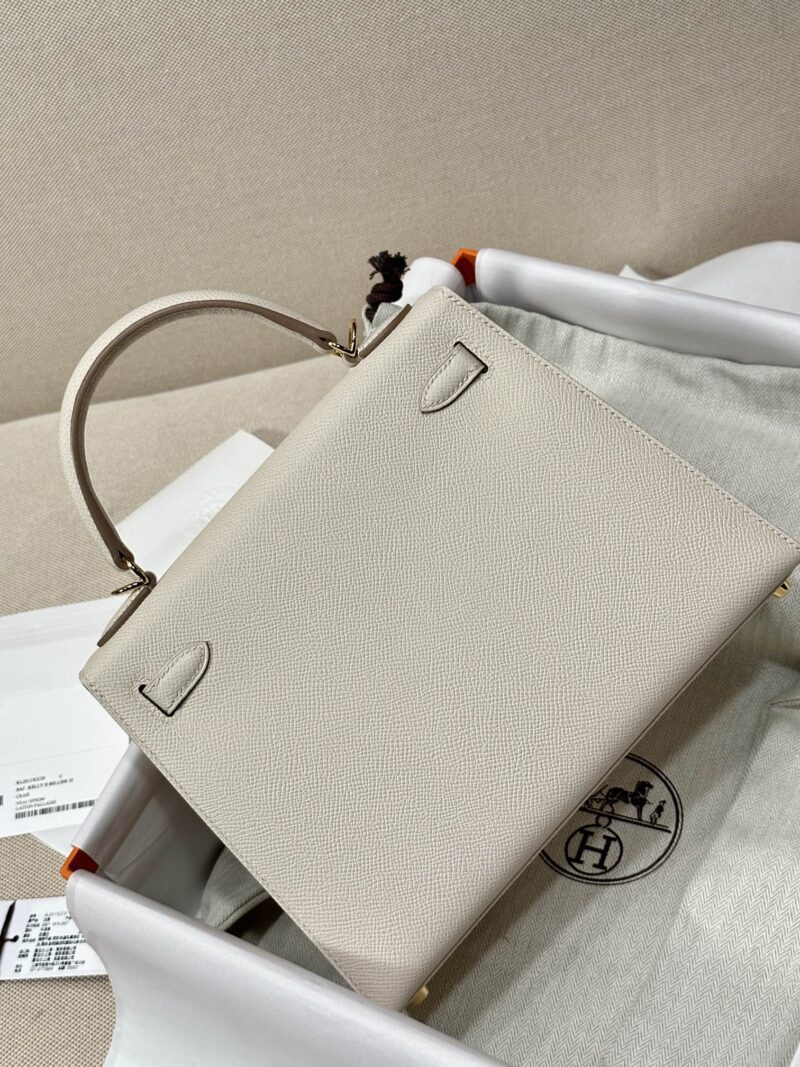 Hermès Kelly 25 Epsom Craie Gold Hardware - Image 15