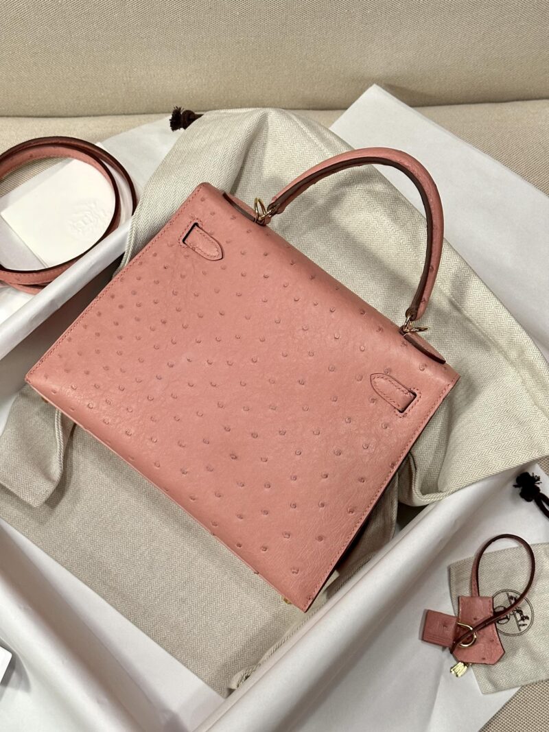 Hermès Kelly 25 Ostrich Terre Cuite Gold Hardware - Image 5