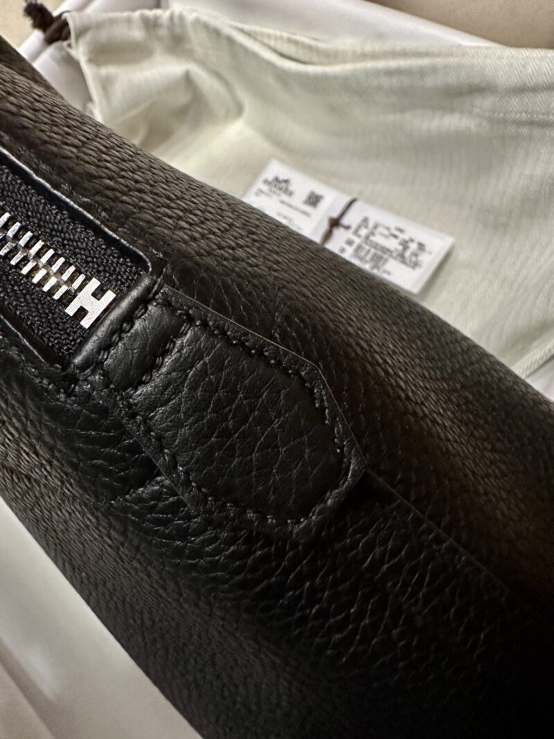 Hermès Bolide 31 Taurillon Clemence Noir Silver Hardware