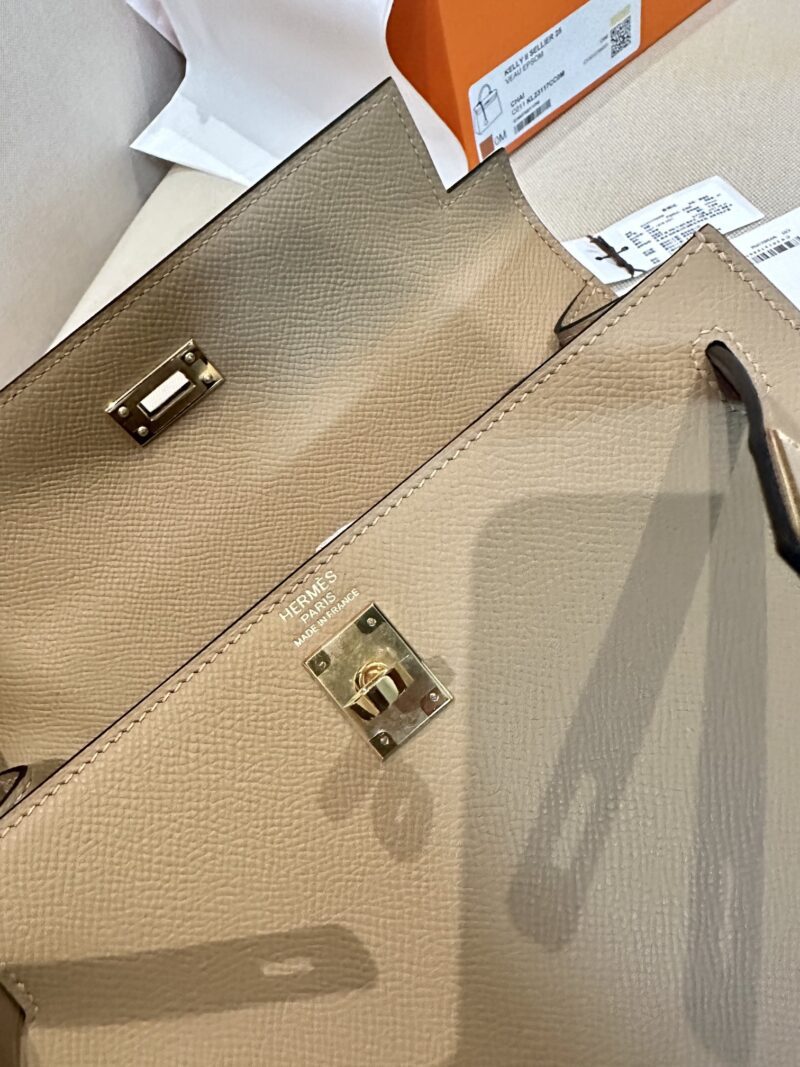 Hermès Kelly 25 Epsom Chai, Gold Gold Hardware - Image 7