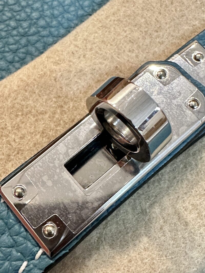 Hermès Birkin 25 Blue Jean Togo Palladium Hardware - Image 8