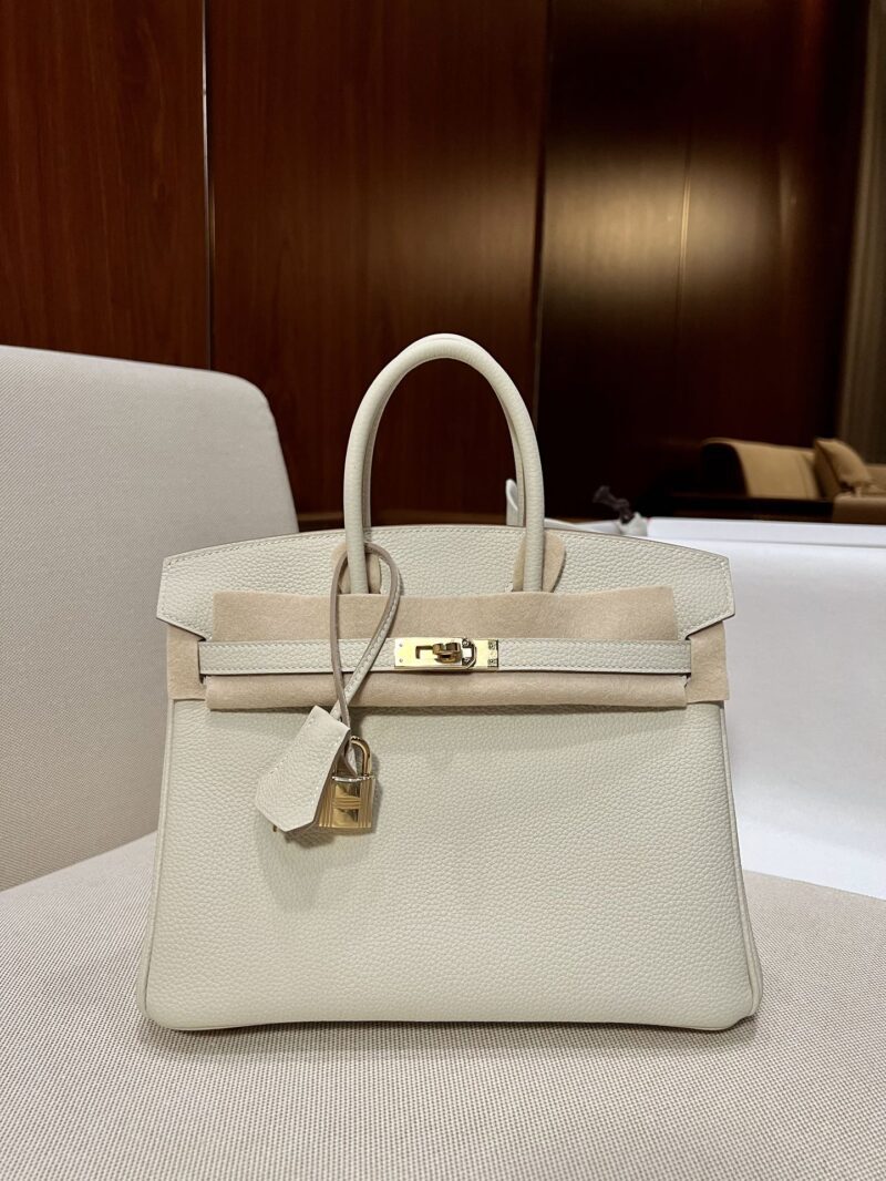Hermès Birkin 25 Craie Togo Gold Hardware