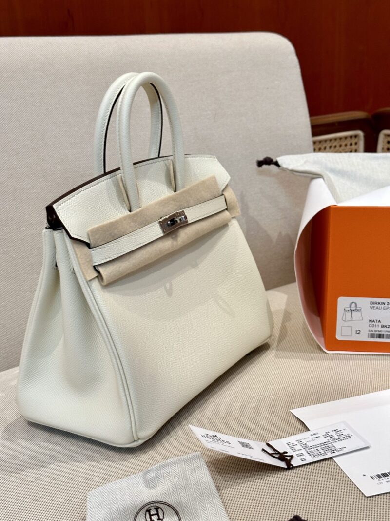Hermès Birkin 25 Nata Epsom Palladium Hardware - Image 3