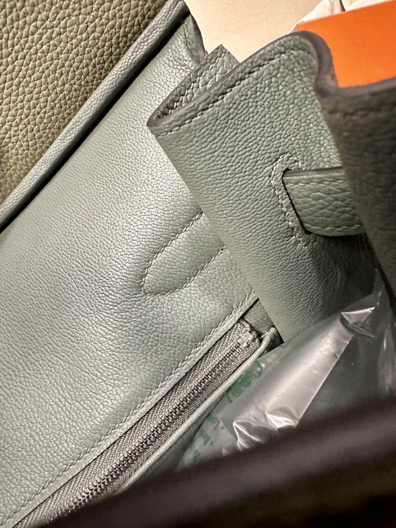 Hermès Birkin 35 Sauge, Vert Amande Togo Palladium Hardware - Image 9