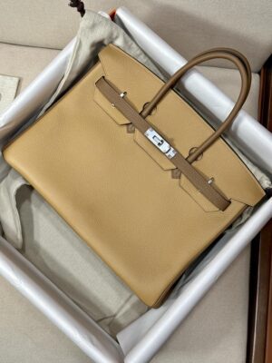Hermès Birkin 35 Biscuit, Alezan, Etoupe Togo Palladium Hardware