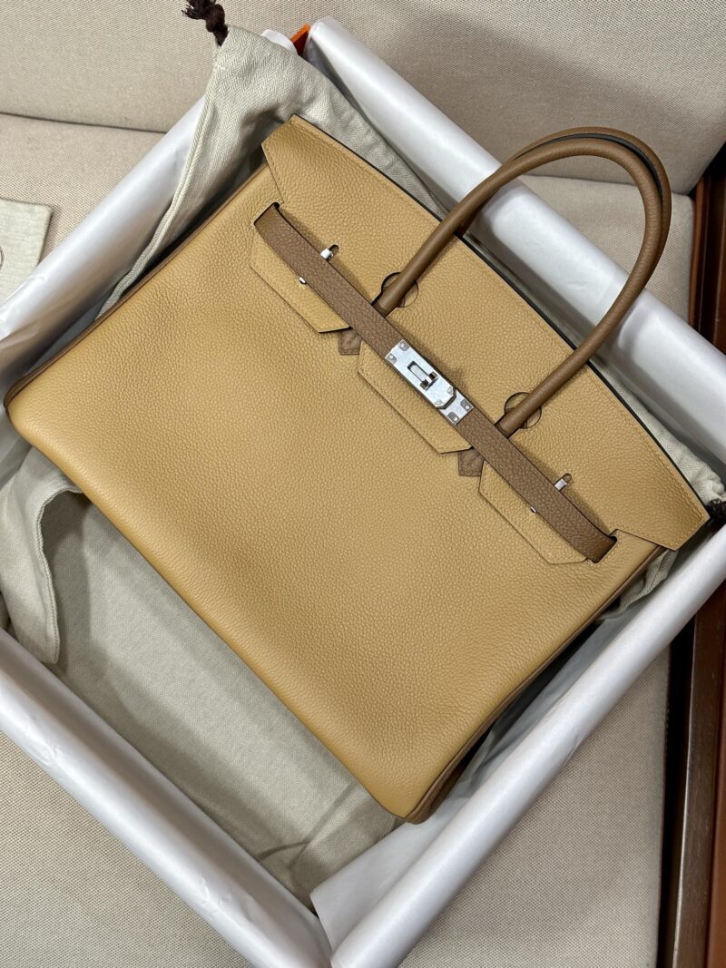 Hermès Birkin 35 Biscuit, Alezan, Etoupe Togo Palladium Hardware