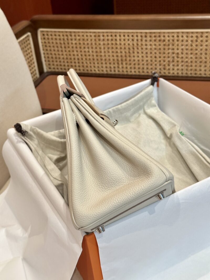 Hermès Birkin 25 Craie, Silver Togo Palladium Hardware - Image 4