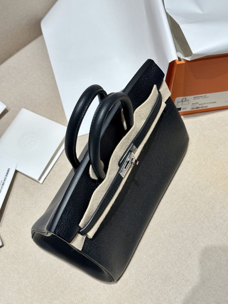 Hermès Birkin 25 Noir, Silver Togo Palladium Hardware - Image 4