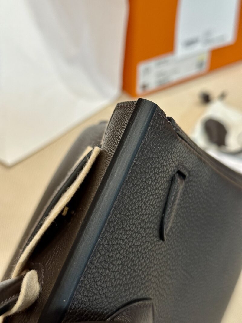 Hermès Birkin 25 Ebene, Gold Togo Gold Hardware - Image 8