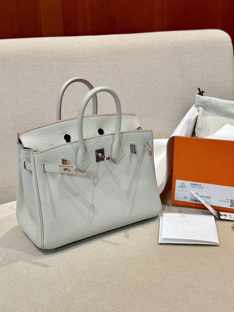 Hermès Birkin 25 Beton Togo Palladium Hardware - Image 4