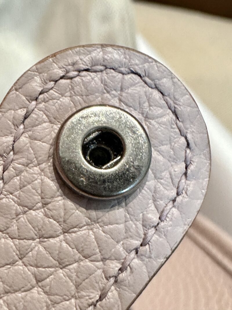 Hermès Mini Evelyne 16 Taurillon Clemence Mauve Pale Silver Hardware - Image 8