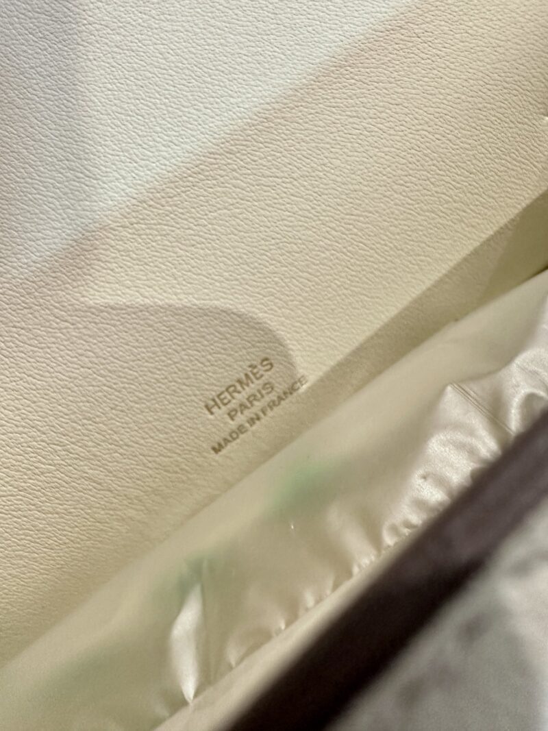Hermès Kelly Pochette Craie, Silver Swift Palladium Hardware
