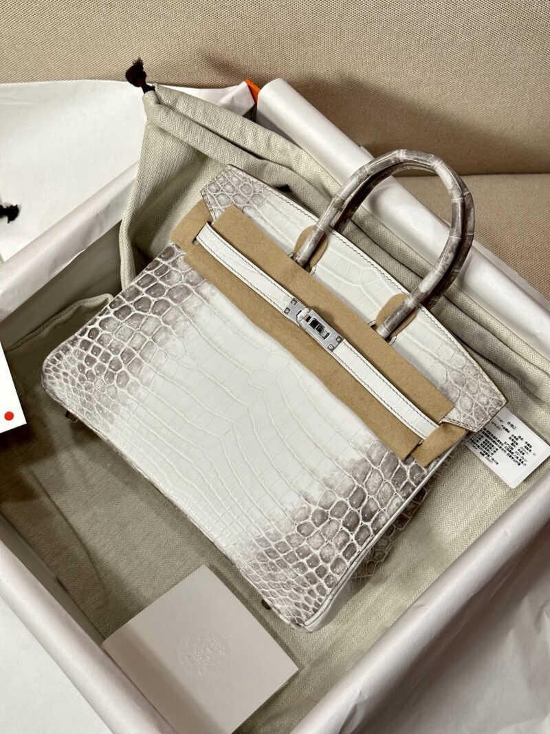 Hermès Birkin 25 Himalaya Crocodile Palladium Hardware - Image 3