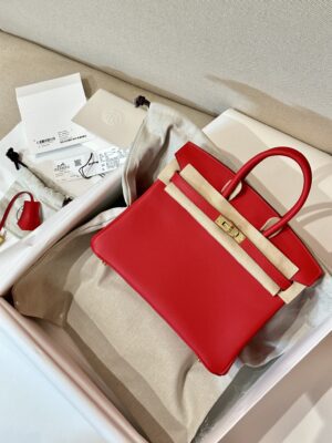 Hermès Birkin 25 Rouge Coeur Swift Gold Hardware