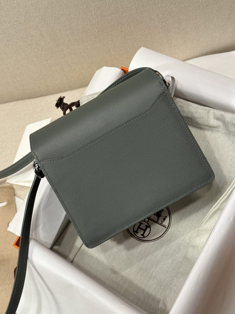 Hermès Roulis 19 Evercolor Vert Amande Silver Hardware - Image 4