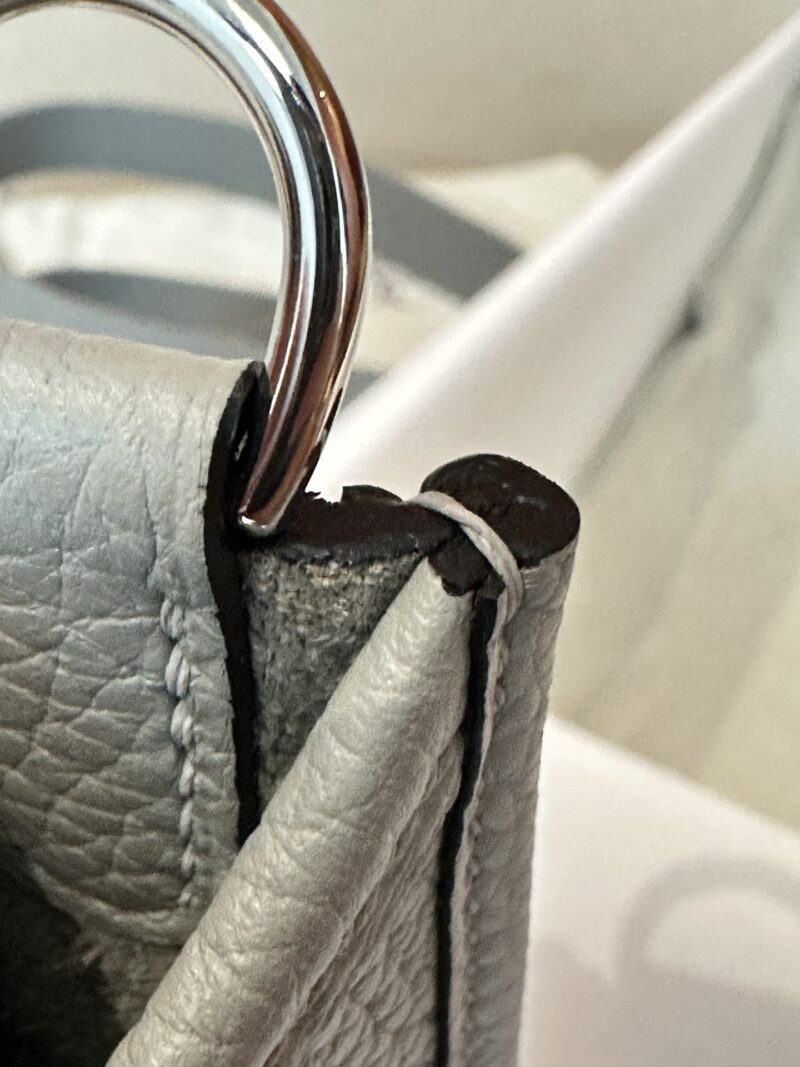 Hermès Mini Evelyne 16 Clemence Blue de Prusse Silver Hardware - Image 6