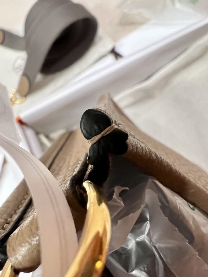 Hermès Mini Evelyne 16 Taurillon Clemence Beige Weimer Gold Hardware - Image 5