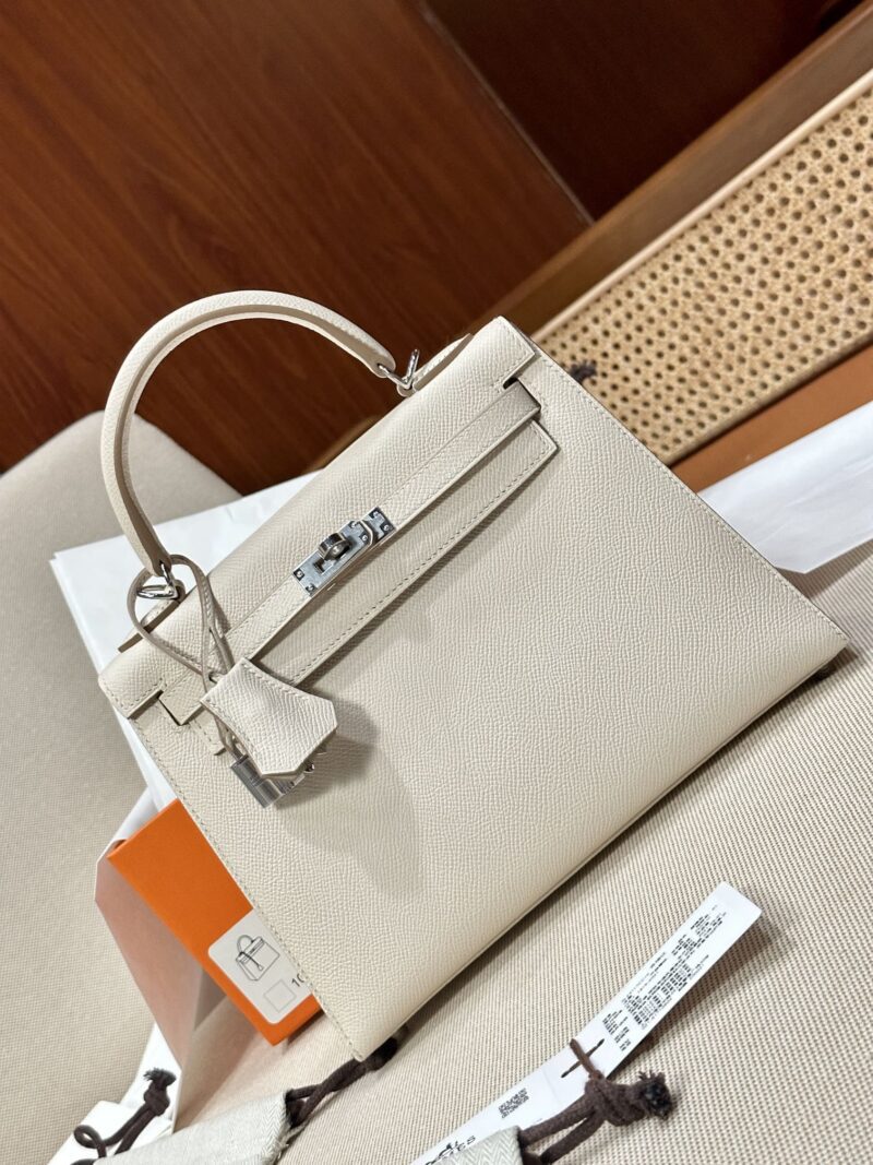 Hermès Kelly 25 Epsom Craie Gold Hardware - Image 7