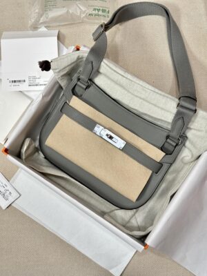 Hermès Jypsiere 23 Swift Gris Meyer Silver Hardware
