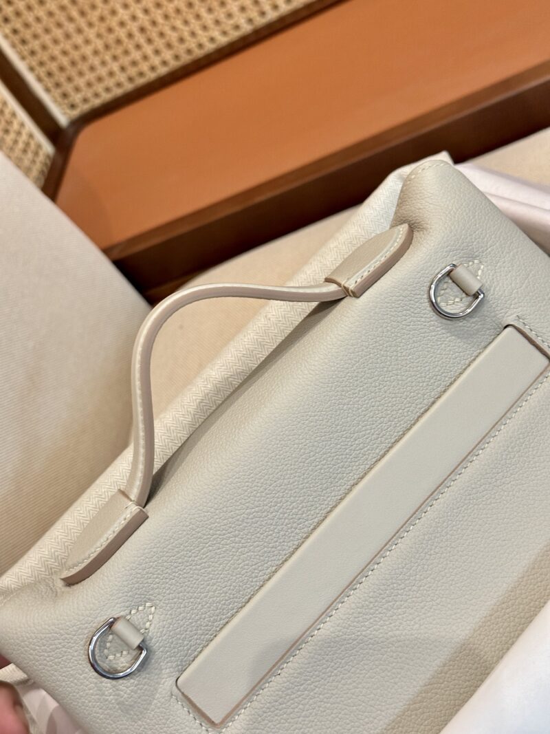 Hermès Mini Kelly 2424 Evercolor & Swift Beton Silver Hardware - Image 5