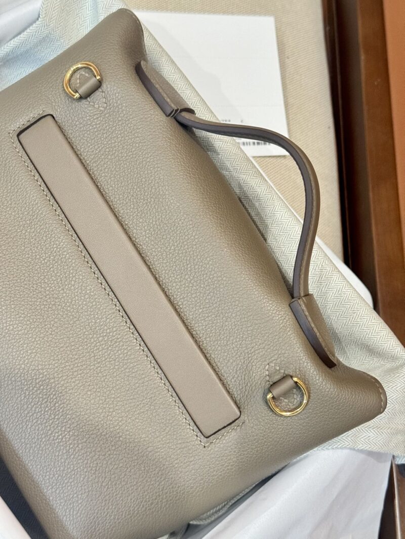 Hermès Mini Kelly 2424 Evercolor & Swift Etoupe Gold Hardware - Image 6