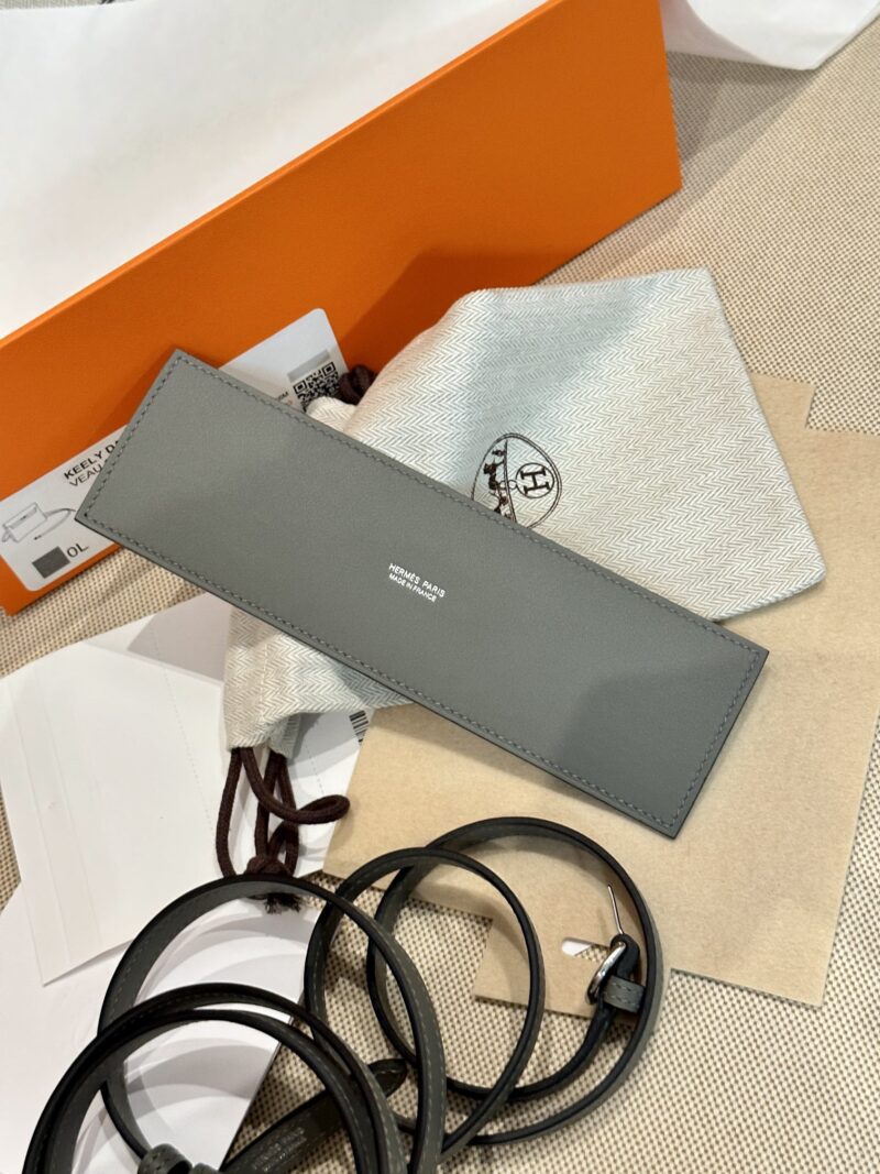 Hermès Kelly Danse Swift Gris Meyer Silver Hardware - Image 7