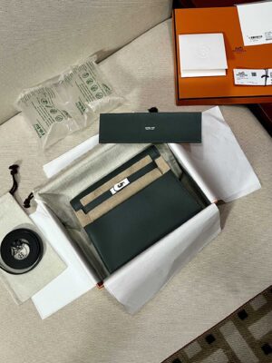 Hermès Kelly Danse 22 Swift Gris Graphite Silver Hardware