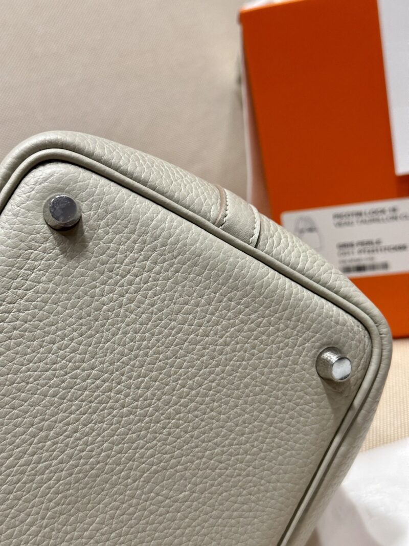 Hermès Picotin 18 Taurillon Clemence Gris Pearl Silver Hardware - Image 5