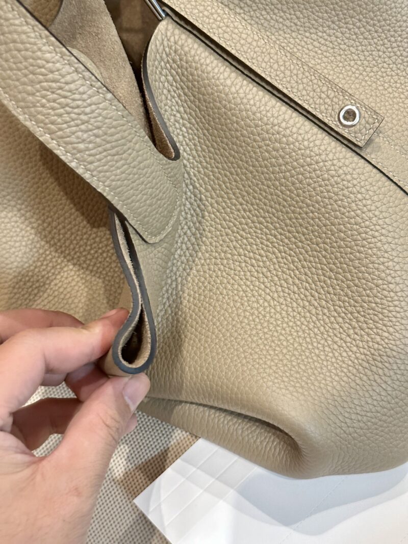 Hermès Picotin 22 Taurillon Clemence Beige Marfa Silver Hardware - Image 8