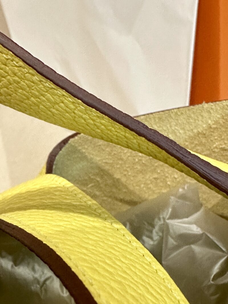 Hermès Picotin 22 Taurillon Clemence Jaune Citron Silver Hardware - Image 7