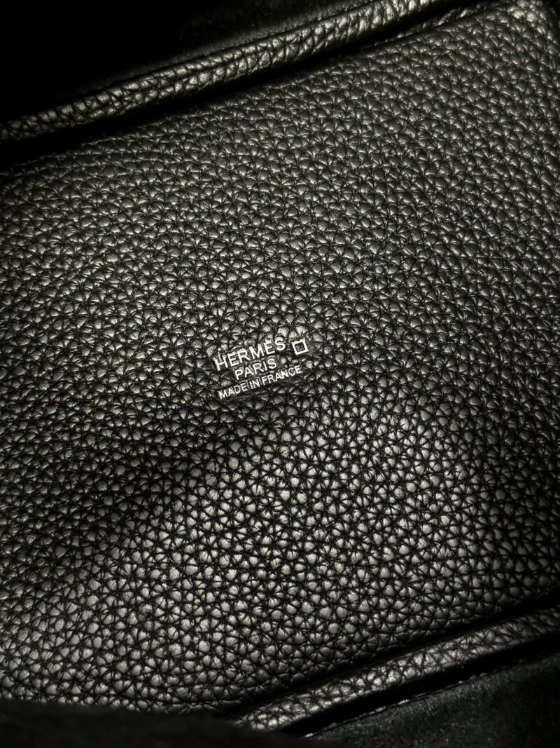 Hermès Picotin Touch 18 Taurillon Clemence & Crocodile Noir Silver Hardware - Image 5