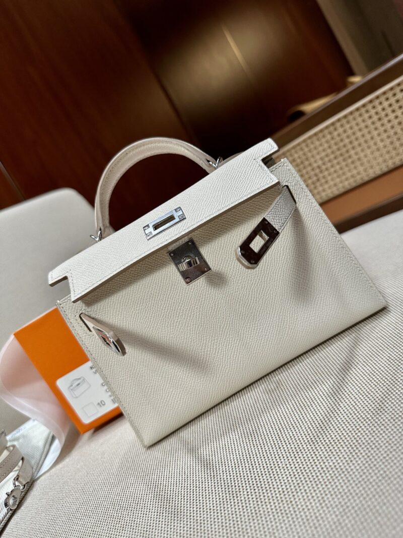 Hermès Mini Kelly 19 Epsom Craie Gold Hardware - Image 4