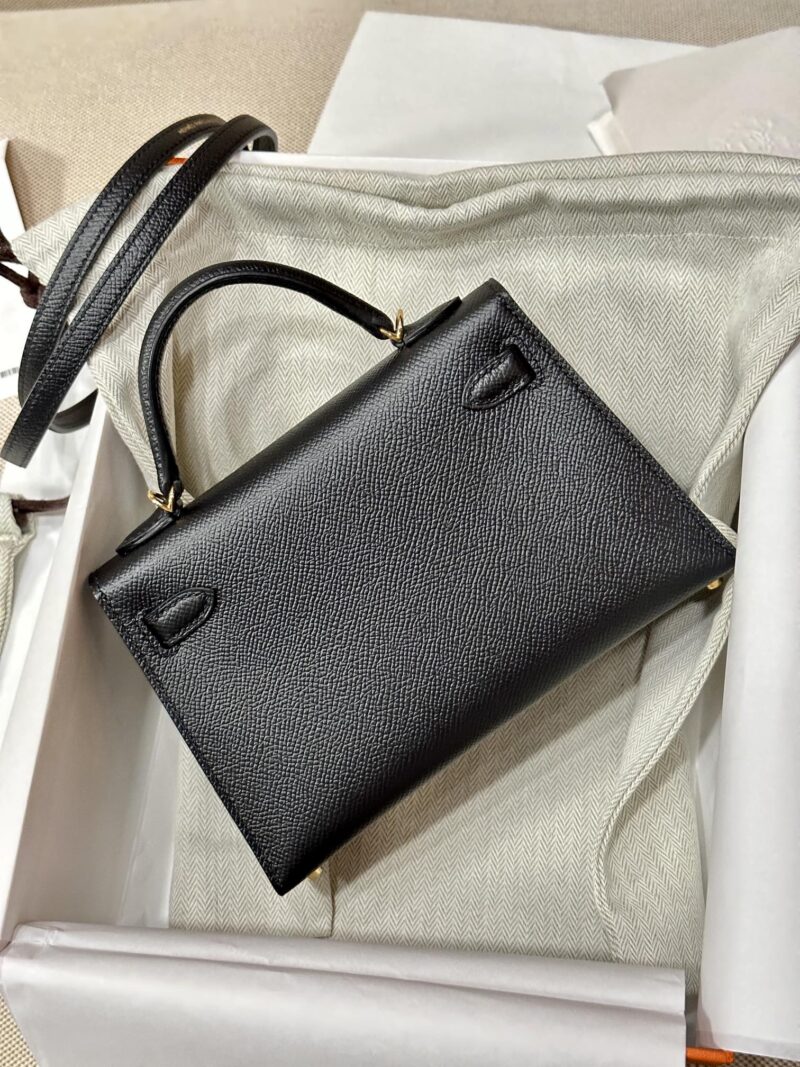Hermès Mini Kelly Epsom Noir Gold Hardware - Image 13