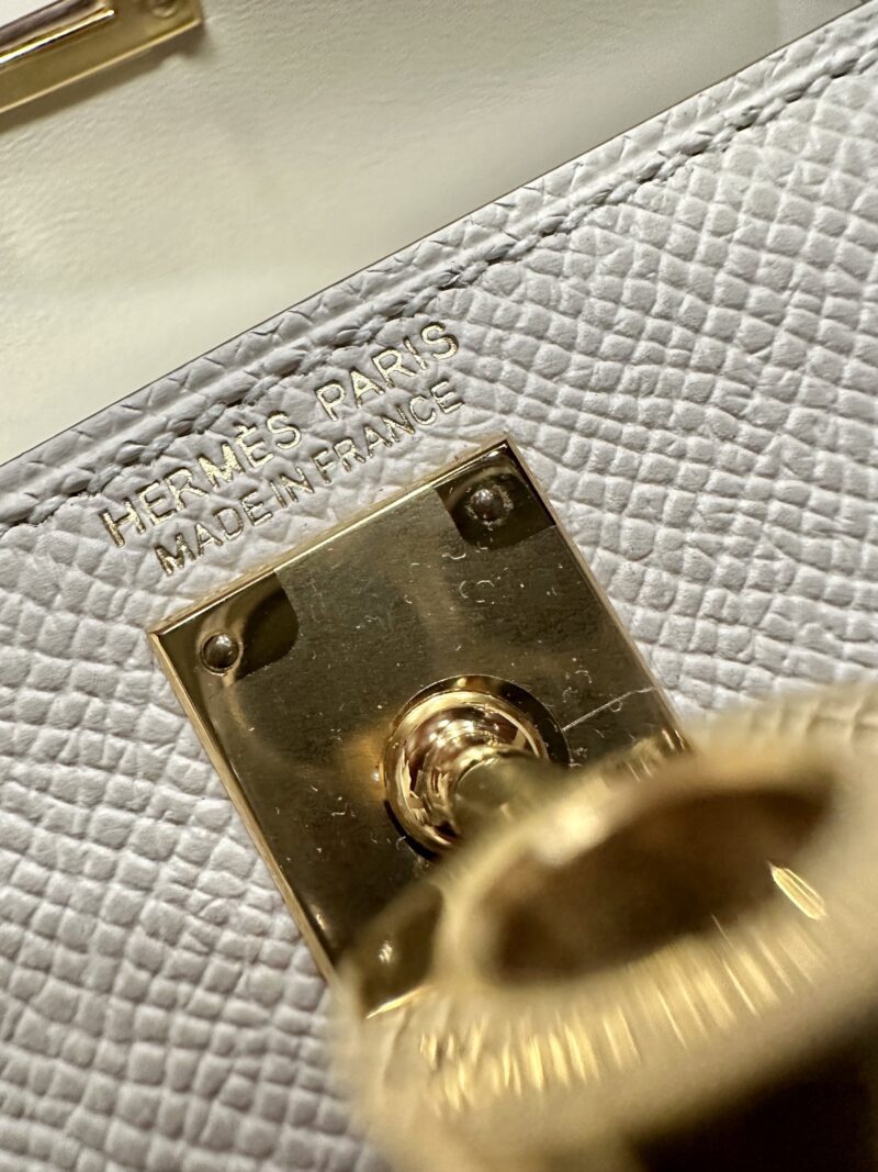 Hermès Mini Kelly 19 Epsom Craie Gold Hardware - Image 6