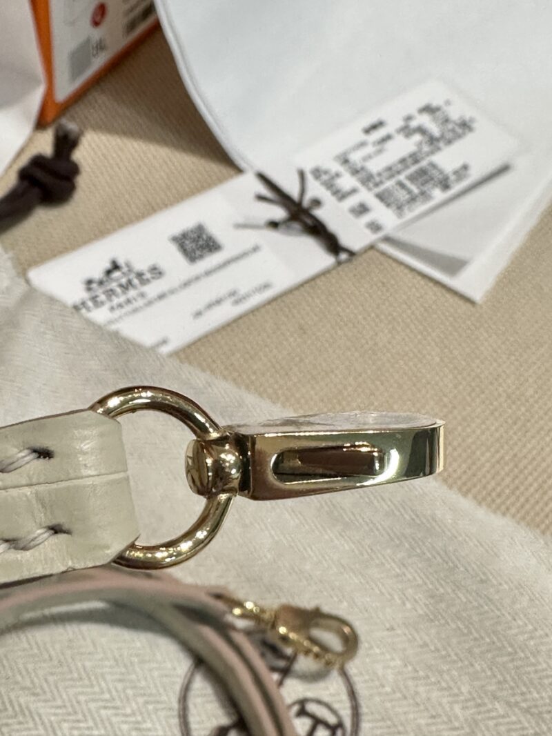 Hermès Mini Kelly 19 Matte Alligator Beton Gold Hardware - Image 12