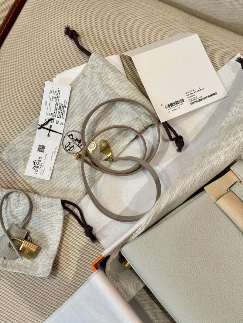 Hermès Kelly 25 Togo Gris Pearl Gold Hardware