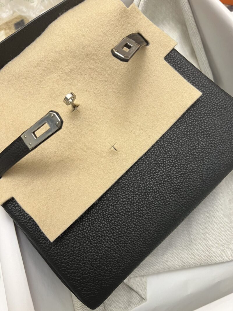 Hermès Kelly 25 Togo Noir Silver Hardware - Image 4