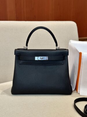 Hermès Kelly 28 Togo Silver Silver Hardware
