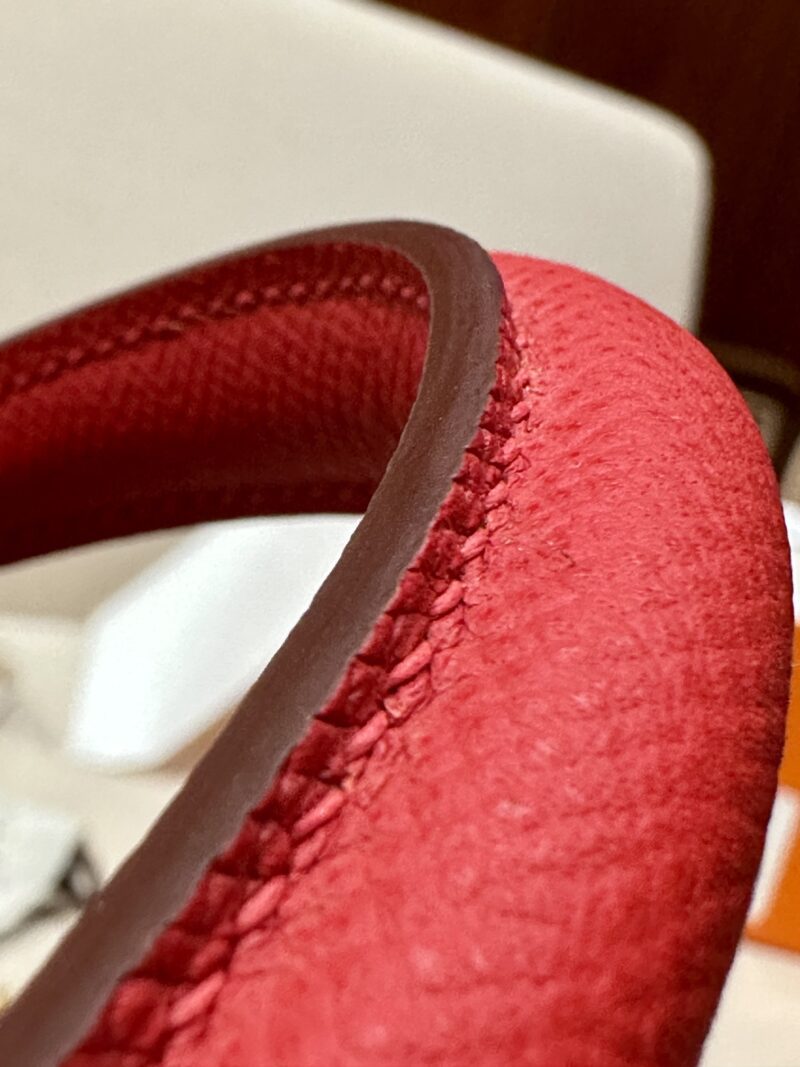 Hermès Kelly 25 Epsom Rouge Coeur Gold Hardware - Image 11