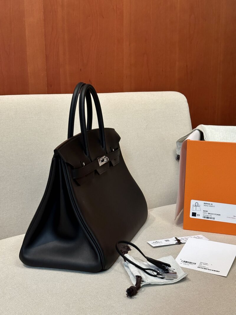 Hermès Birkin 35 Noir Swift Palladium Hardware - Image 3