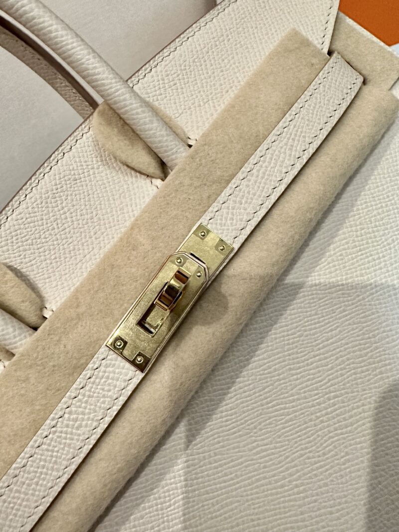 Hermès Birkin 25 Craie Epsom Gold Hardware - Image 12