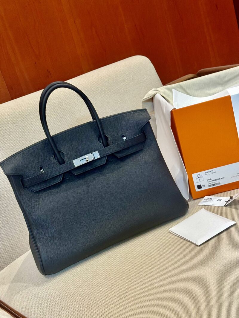 Hermès Birkin 35 Noir Togo Palladium Hardware - Image 2