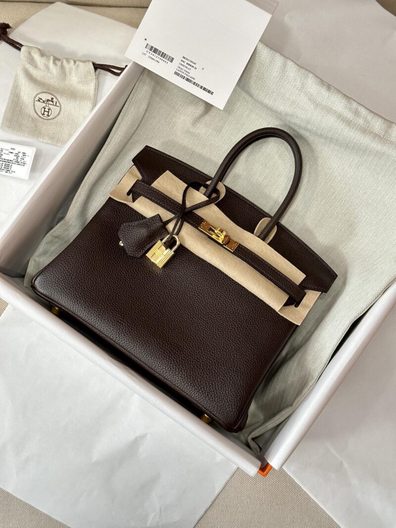 Hermès Birkin 25 Chocolate Togo Gold Hardware