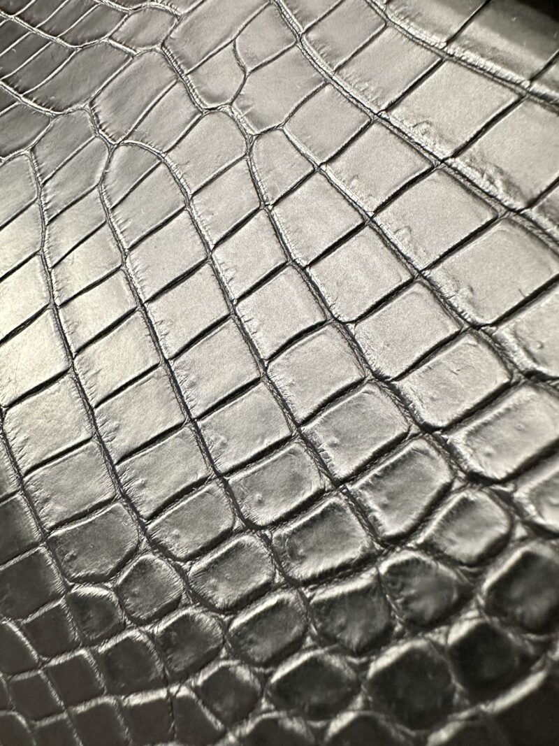 Hermès Birkin 25 Noir Matte Alligator Palladium Hardware - Image 21