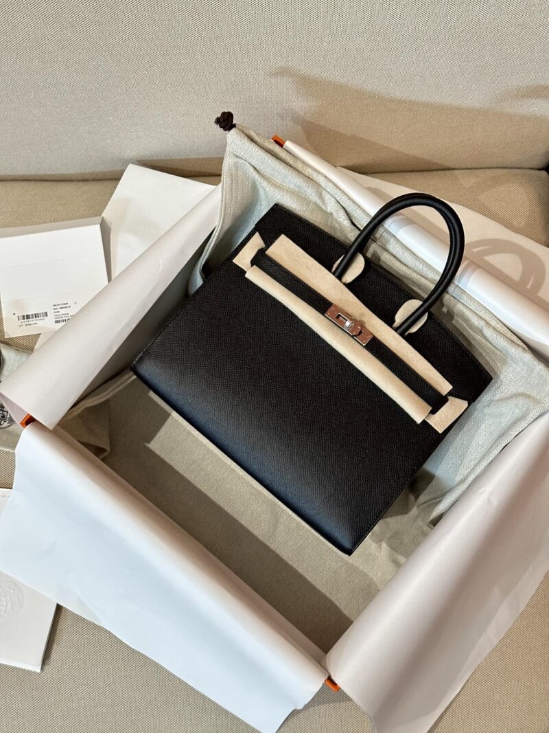 Hermès Birkin 25 Noir Epsom Palladium Hardware