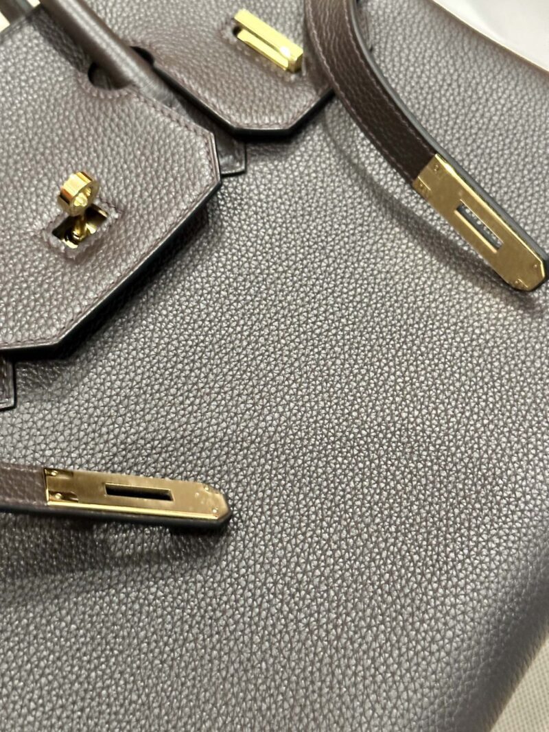 Hermès Birkin 30 Ebene, Gold Togo Gold Hardware - Image 10